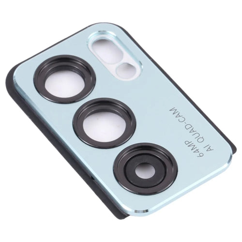 For Oppo Reno6 5G PEQM00 CPH2251 OEM Back Camera Lens Holder Cover with Glass Part (without Logo) - Blue - 1