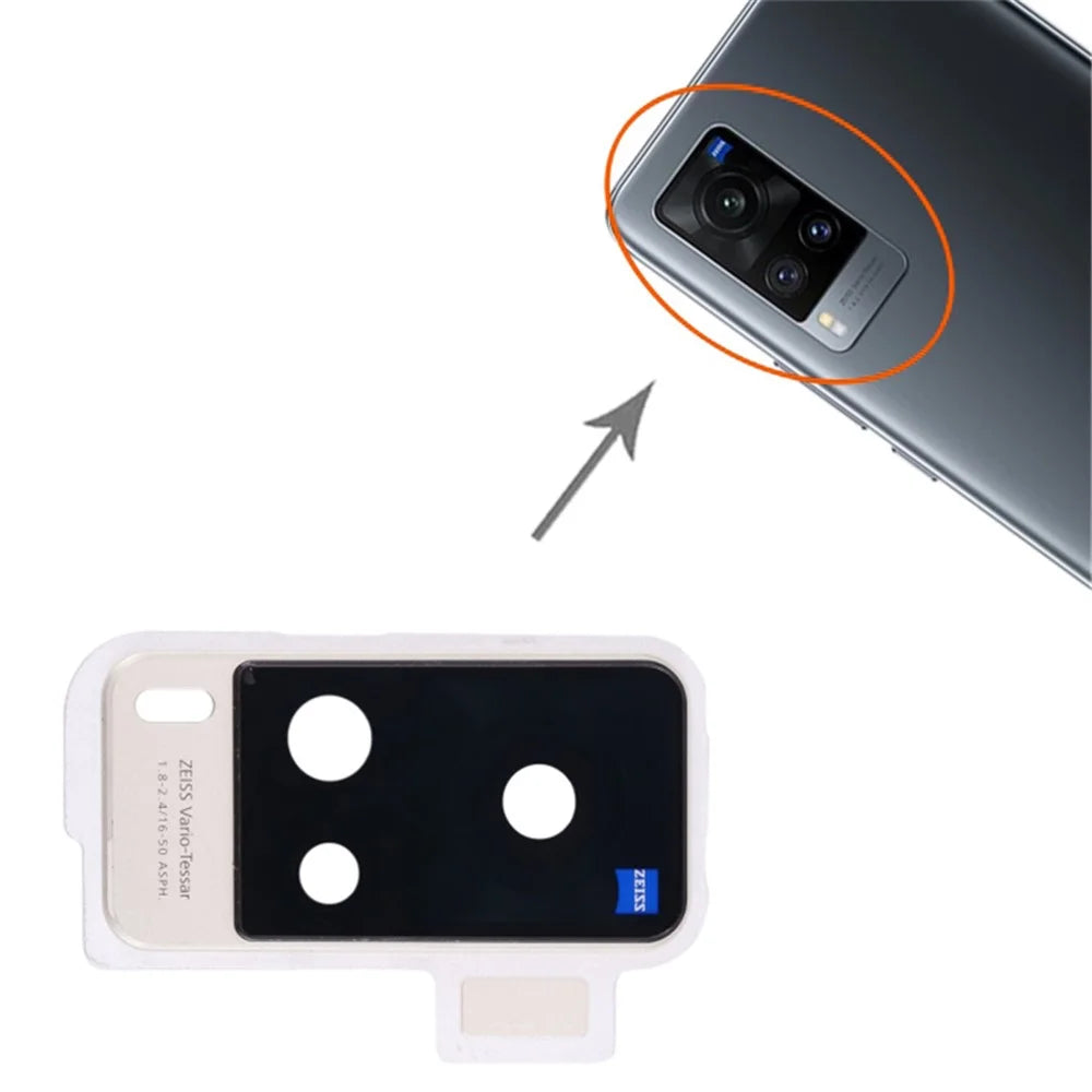 For vivo X60 5G V2045 OEM Back Camera Lens Holder Cover with Glass Part (without Logo) - White - 3
