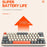 T-WOLF T30 Mechanical Keyboard Wired + Wireless + Bluetooth-compatible 3-Mode RGB Gaming Keyboard 63 Keys - Mix Color - 4