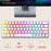 T-WOLF T30 Mechanical Keyboard Wired + Wireless + Bluetooth-compatible 3-Mode RGB Gaming Keyboard 63 Keys - Mix Color - 5