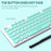 T-WOLF TF770 Wireless Keyboard and Mouse Combo 104 Key Low-Noise Keyboard with Cute Keycaps - Baby Blue - 6