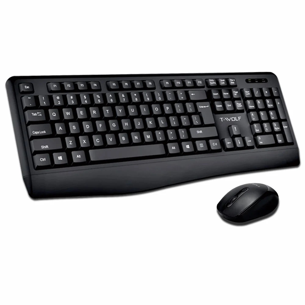 T-WOLF TF100 Wireless Gaming Keyboard Mouse Combo 104 Keys Quiet Keyboard for Computer, PC, Laptop - 1