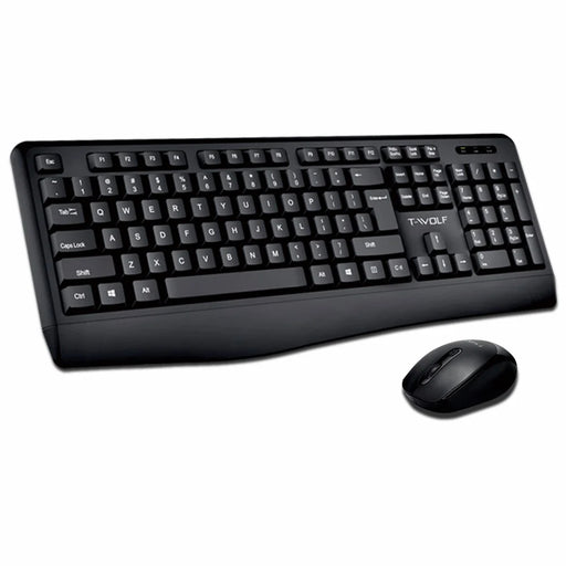 T-WOLF TF100 Wireless Gaming Keyboard Mouse Combo 104 Keys Quiet Keyboard for Computer, PC, Laptop - 1