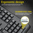 T-WOLF TF100 Wireless Gaming Keyboard Mouse Combo 104 Keys Quiet Keyboard for Computer, PC, Laptop - 4