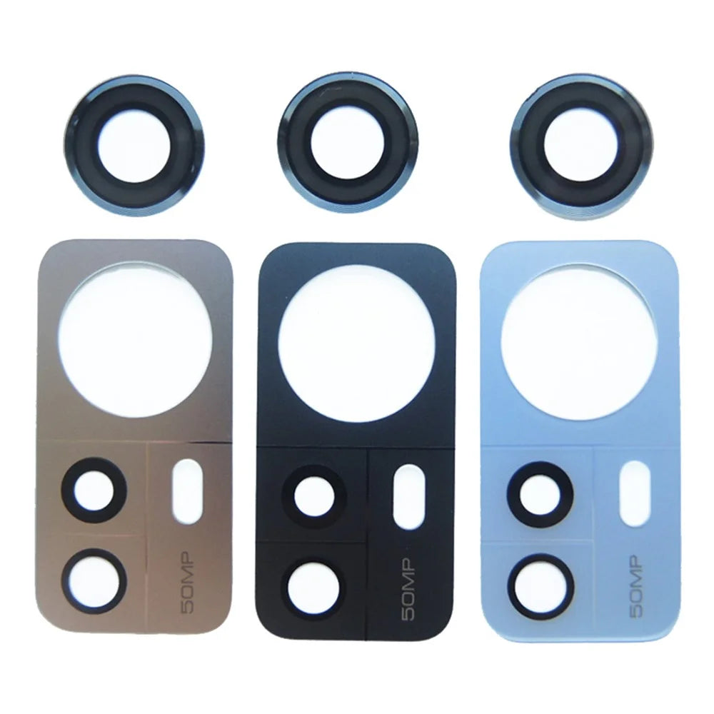For Xiaomi 12 5G / 12X 5G / 12S 5G Phone Rear Camera Lens Cover Replacement Part (without Logo) - Blue - 2