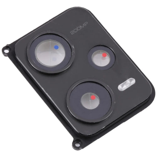 For Xiaomi Redmi Note 12 Pro+ 5G OEM Back Camera Lens Holder Cover with Glass Repair Part (without Logo) - Black - 1
