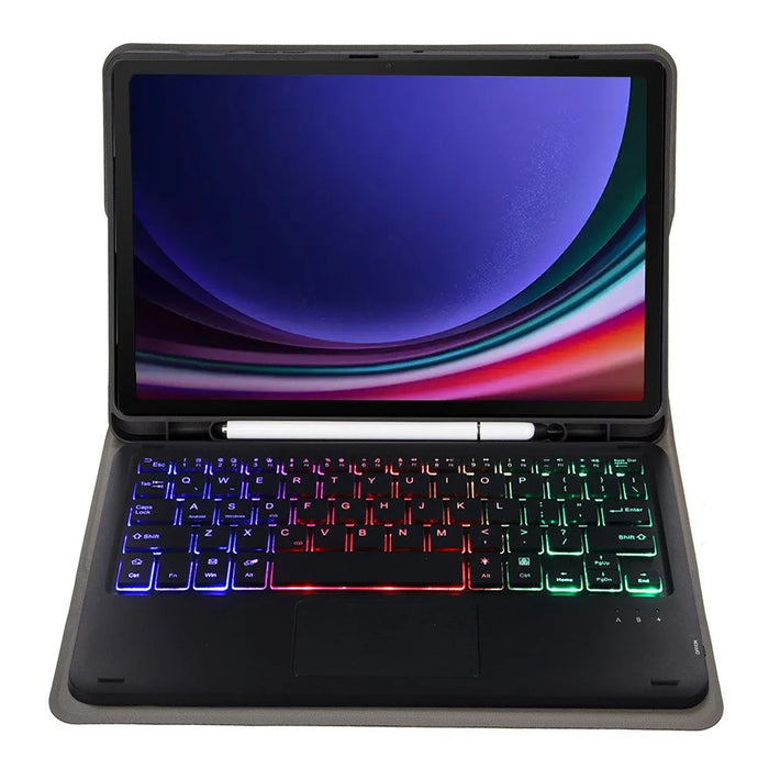 A710B-AS For Samsung Galaxy Tab S10 Lite / S10 FE / S9 FE / S9  X710 / X716B / X718U Backlit Bluetooth-Compatible Keyboard Case - Black - 4