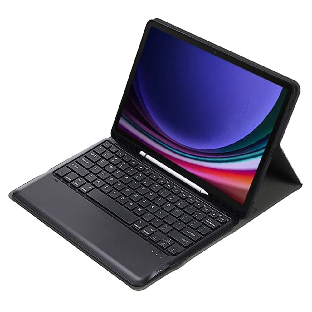 A810B For Samsung Galaxy Tab S9+ X810 / X816 / X818 Detachable Bluetooth-compatible Keyboard Case Shockproof Tablet Cover with Pen Slot - Black - 4