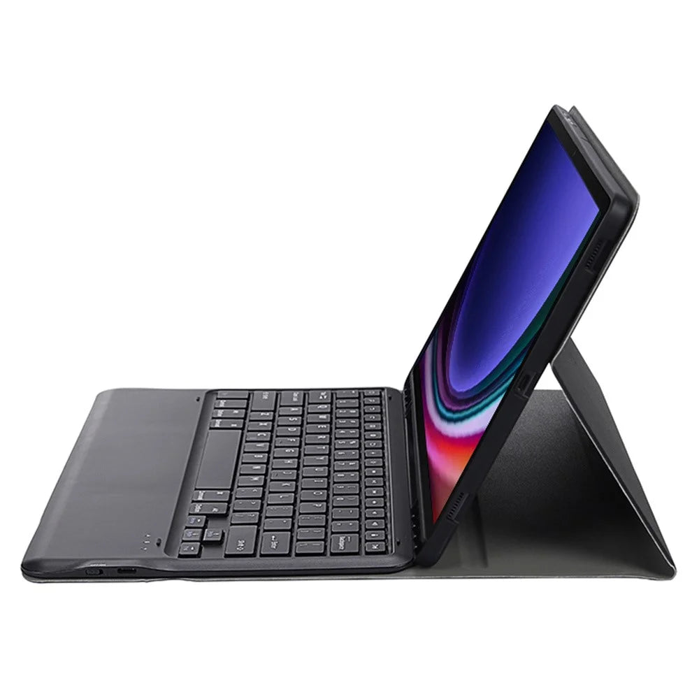A810B For Samsung Galaxy Tab S9+ X810 / X816 / X818 Detachable Bluetooth-compatible Keyboard Case Shockproof Tablet Cover with Pen Slot - Black - 5