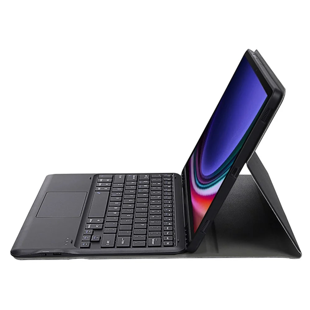 A810B-A For Samsung Galaxy Tab S9+ X810 / X816 / X818 Detachable Bluetooth-compatible Keyboard Case with Touchpad, Protective Tablet Case - Black - 6