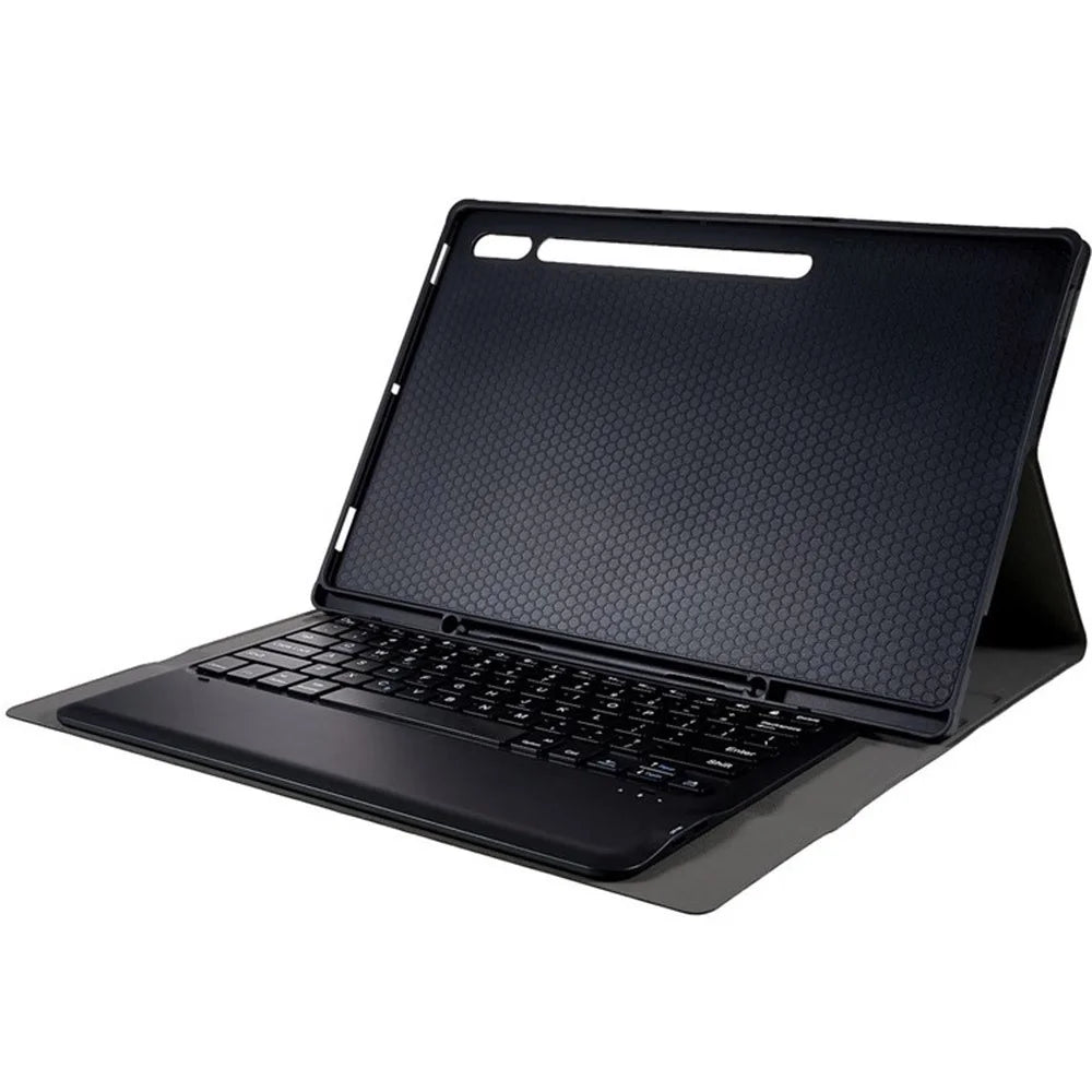 A910B For Samsung Galaxy Tab S9 Ultra X910 / X916B / X918U Detachable Bluetooth-compatible Keyboard Case Pencil Slot Protective Tablet Case - Black - 3