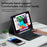 TP-1099 For iPad (2025) / 10.9 (2022) Touchpad Bluetooth-Compatible Keyboard Case with Backlit, PU+PC Pen Slot Tablet Case - 5