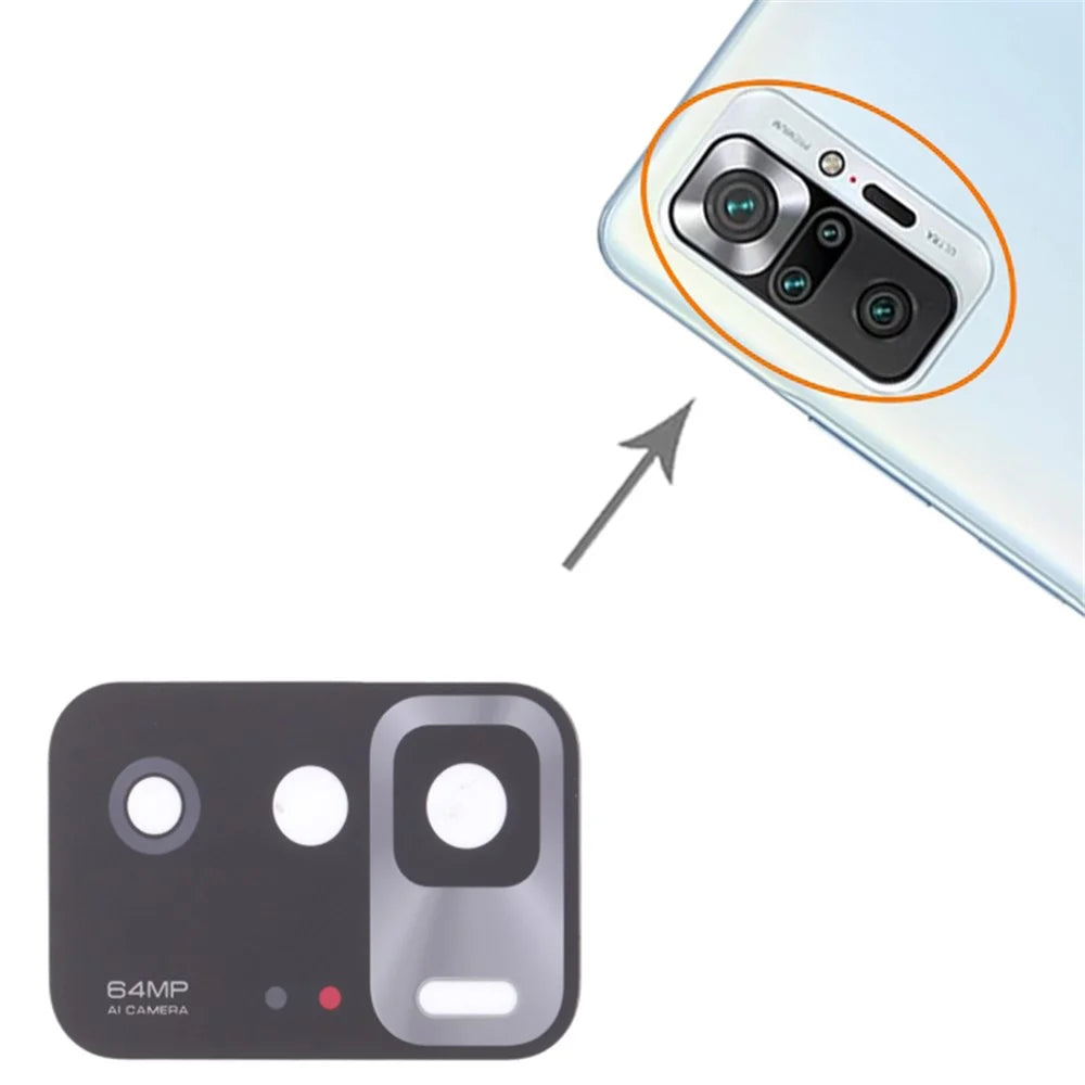 10Pcs For Xiaomi Redmi Note 10 Pro 5G (China) Phone Rear Camera Lens Cover Replacement Part (without Logo) - 3