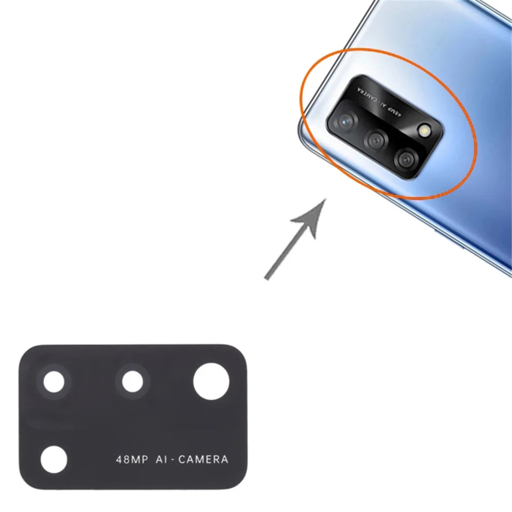 10Pcs For Oppo A74 4G / F19 Phone Rear Camera Lens Cover Replacement Part (without Logo) - 3