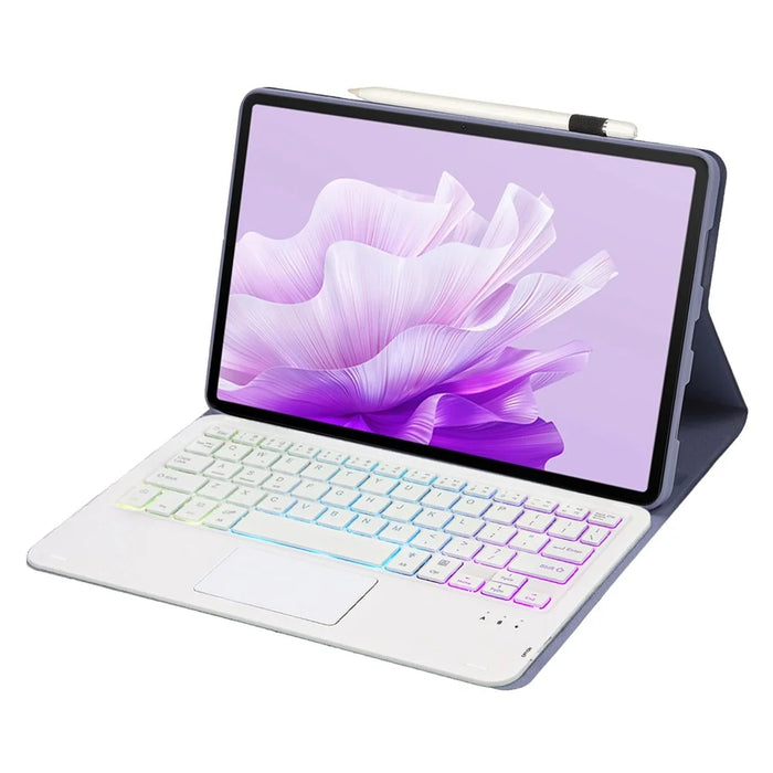 AH14-AS For Huawei MatePad Air 11.5 inch (2023) Detachable Bluetooth-compatible Keyboard Case with Touchpad 3 Colors Backlight - Purple - 2