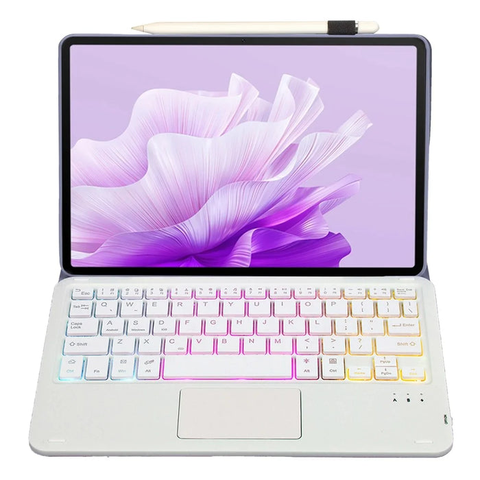 AH14-AS For Huawei MatePad Air 11.5 inch (2023) Detachable Bluetooth-compatible Keyboard Case with Touchpad 3 Colors Backlight - Purple - 4