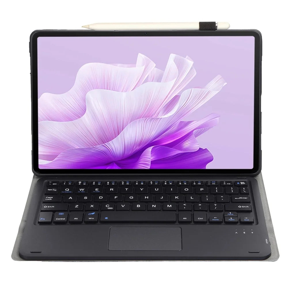 AH14-A For Huawei MatePad Air 11.5 inch (2023) Detachable Bluetooth-compatible Keyboard Tablet Case Stand with Touchpad Pen Holder - Black - 2