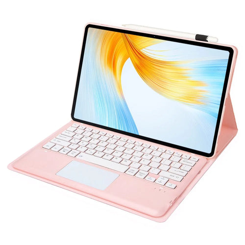 AH16-A For Honor MagicPad 13 Detachable Bluetooth-compatible Keyboard Smart Tablet Case with Touchpad Pen Loop - Pink - 1