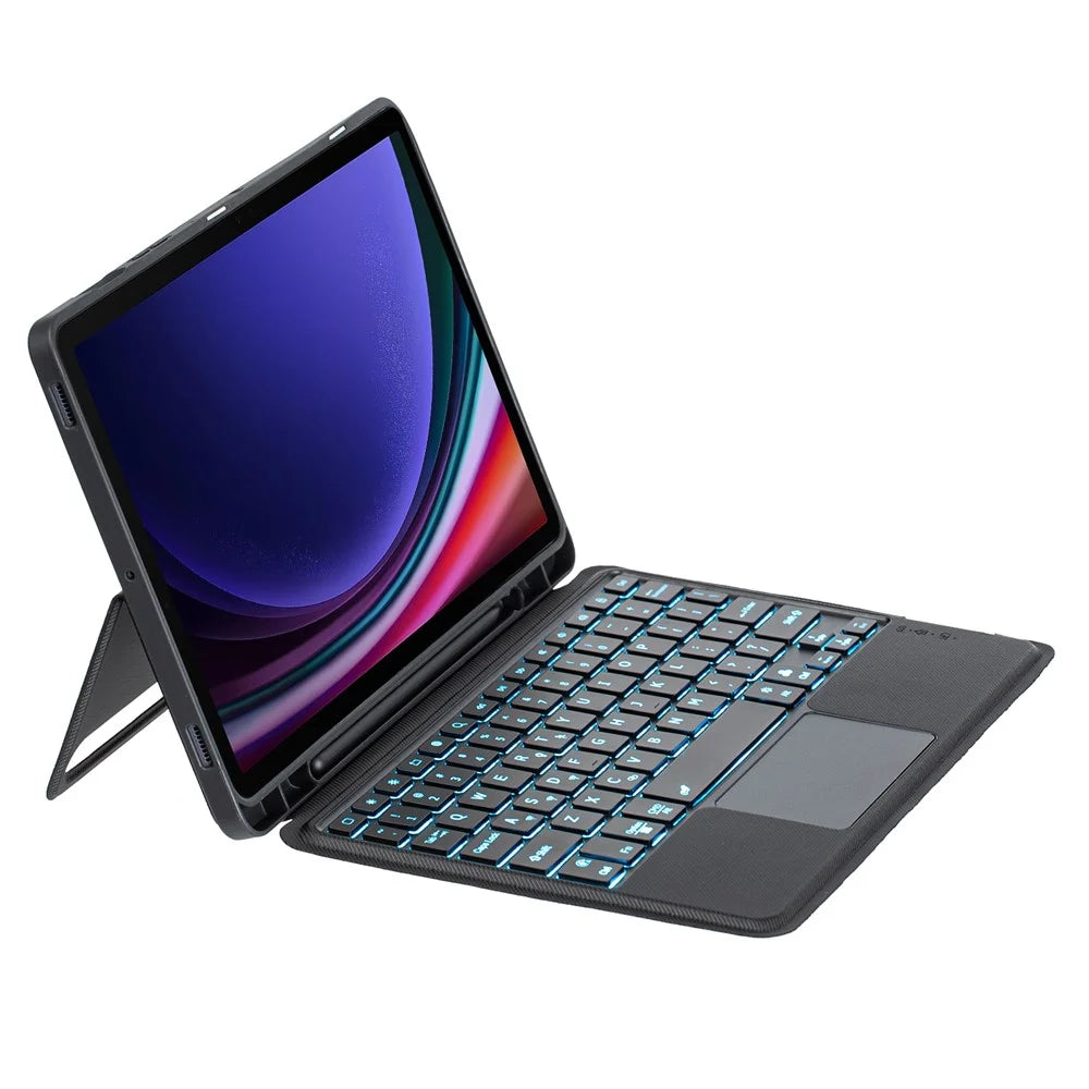 T710B-AS Detachable Bluetooth-Compatible Keyboard for Samsung Galaxy S10 Lite / S10 FE / S9 FE X510 X516 / S9 X710 X716B X718U Magnetic Tablet Case - 2