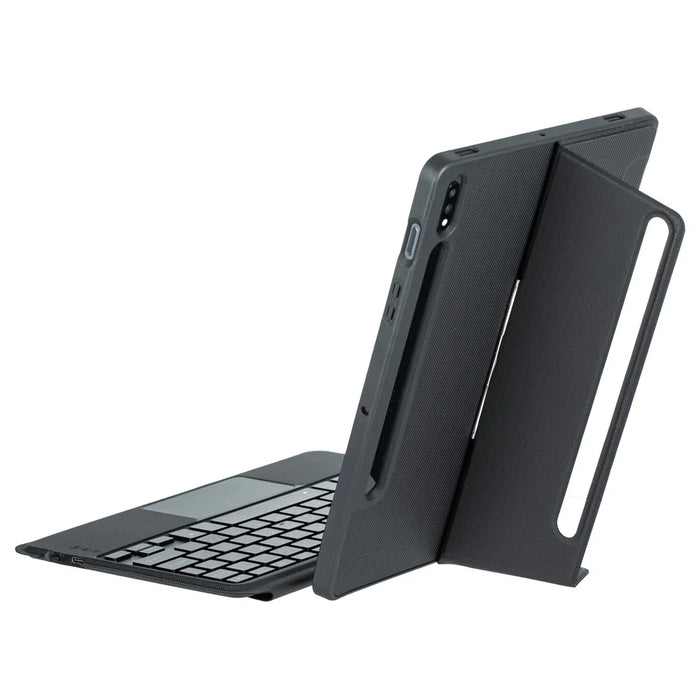 T870B-AS for Samsung Galaxy Tab S7 T870 T875  /  S8 X700 X706 2 in 1 Bluetooth-compatible Keyboard Tablet Stand Case with Pen Slot  /  Touchpad  /  Backlight - 6