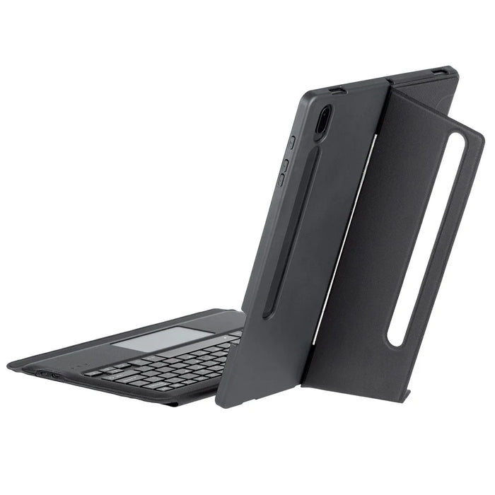 T970B-AS for Samsung Galaxy Tab S7+ T970  /  S7 FE T730  /  S8+ X800 Detachable Bluetooth-compatible Keyboard Smart Tablet Case with Touchpad  /  Backlight - 7