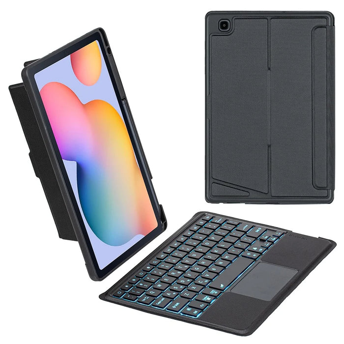 TA08B-AS for Samsung Galaxy Tab S6 Lite (2024) / S6 Lite (2022) / S6 Lite (2020) Bluetooth-compatible Keyboard Leather Tablet Case Stand with Pen Holder - 1