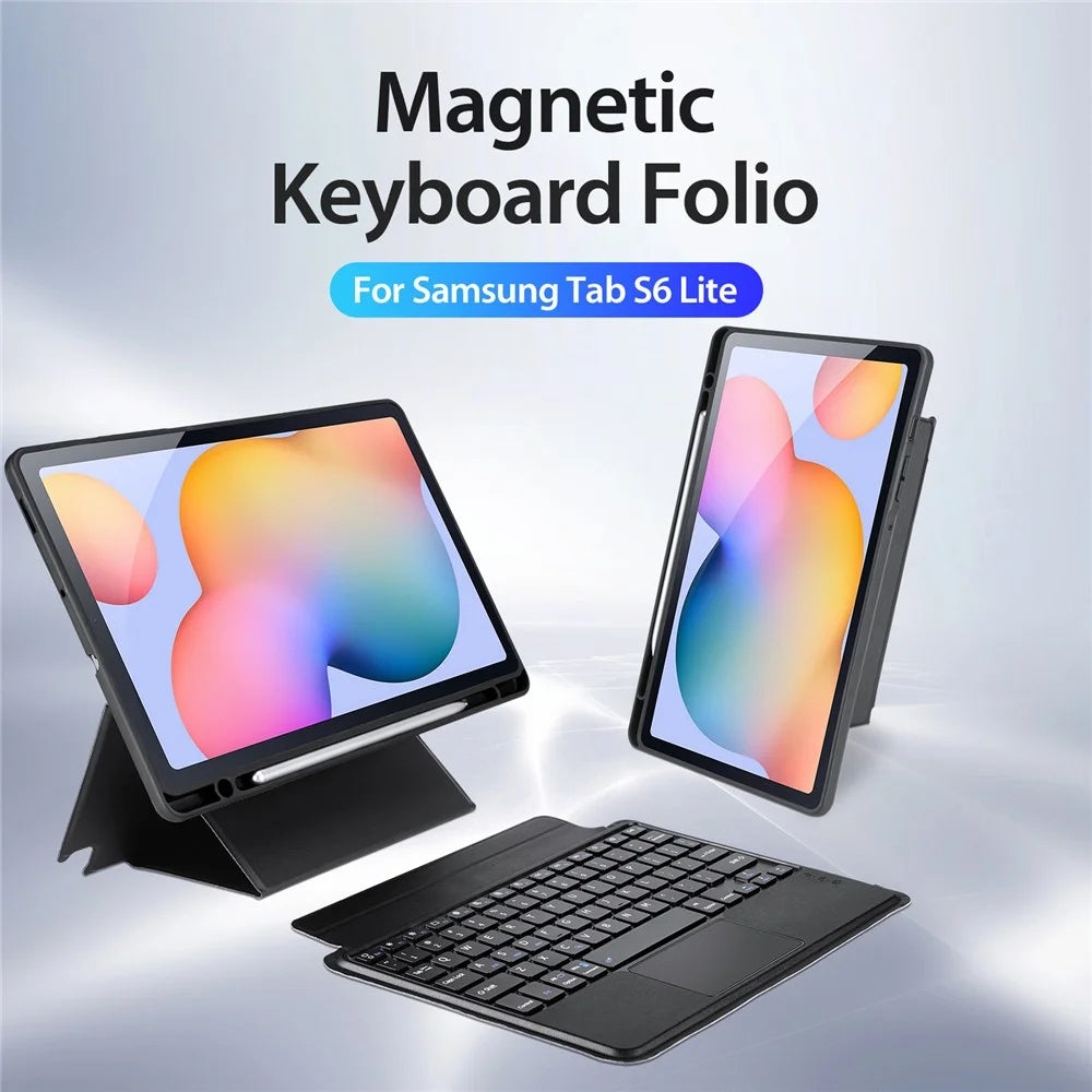 DUX DUCIS For Samsung Galaxy Tab S6 Lite (2020) / S6 Lite (2022) / (2024) Magnetic Bluetooth-compatible Keyboard PU Leather Tablet Case - 3
