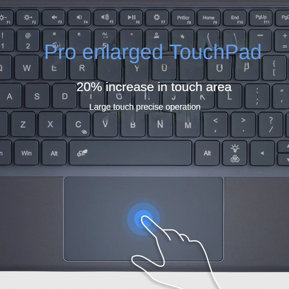 FT-2087D For Microsoft Surface Go / Go 2 / Go 3 PU Leather Case + Touchpad Bluetooth-compatible Keyboard with Backlit - 7