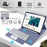 TP-1099 For iPad (2025) / 10.9 (2022) Detachable Bluetooth-Compatible Keyboard Case Pencil Slot Protective Tablet Case - Purple - 3