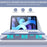 TP-1099 For iPad (2025) / 10.9 (2022) Detachable Bluetooth-Compatible Keyboard Case Pencil Slot Protective Tablet Case - Purple - 4