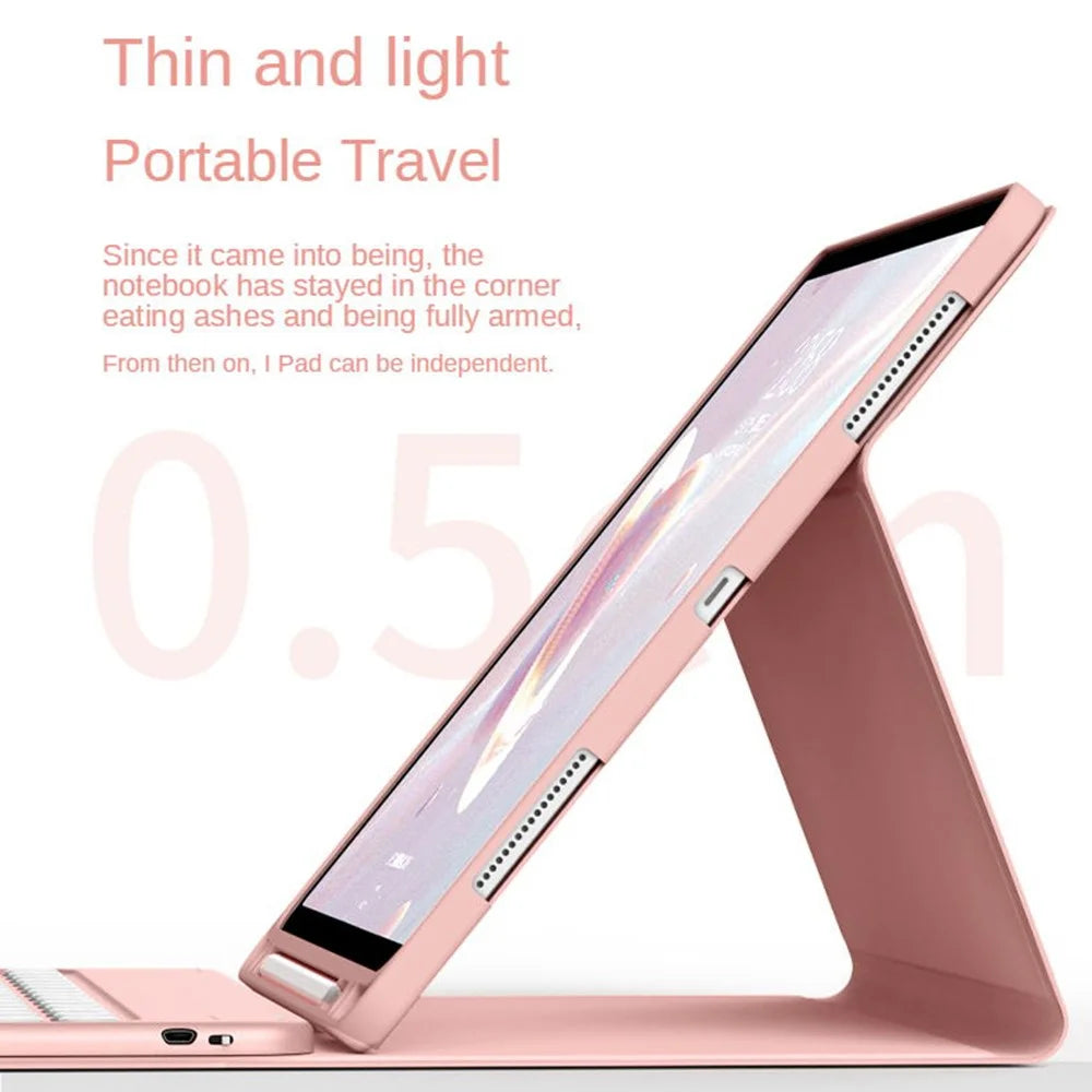 SK-1109 For iPad Air 11 (2026) / (2025) / (2024) / Pro 11 (2020) / (2021) / (2022) / Air (2020) (2022) Bluetooth-Compatible Keyboard Cover - Midnight Green - 3