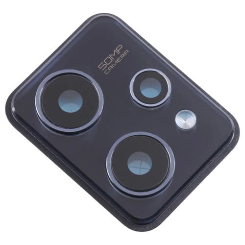 For Realme 9 5G OEM Back Camera Lens Holder Cover with Glass Replacement Part (without Logo) - Black - 1