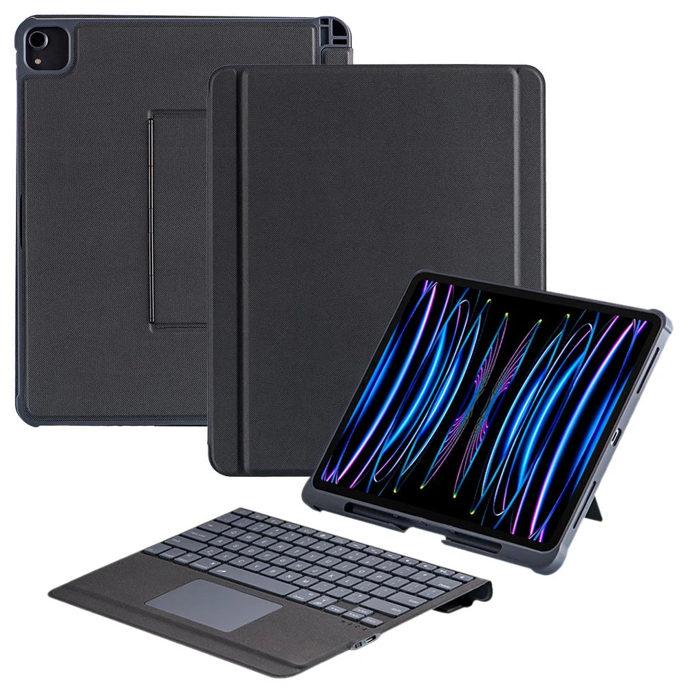 T5509D For iPad Pro 12.9-inch (2018) / (2020) / (2021) / (2022) Metal Shaft Bluetooth-compatible Keyboard with Detachable Tablet Case - 1