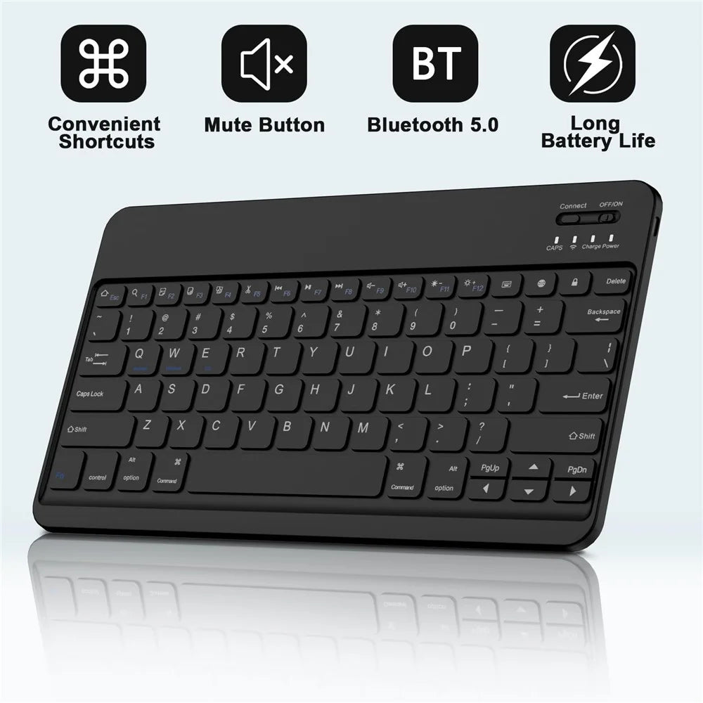 SK-X810 For Samsung Galaxy Tab S9+ SM-X810 / X816B / X818U Leather Case with Detachable Wireless Bluetooth-compatible Keyboard - Black - 2