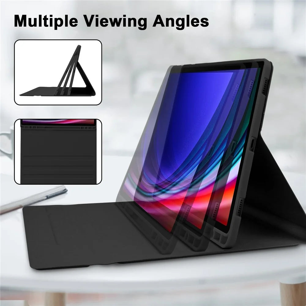 SK-X810 For Samsung Galaxy Tab S9+ SM-X810 / X816B / X818U Leather Case with Detachable Wireless Bluetooth-compatible Keyboard - Black - 4