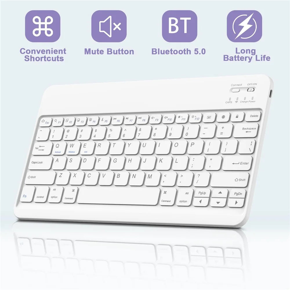 SK-T810 For Samsung Galaxy Tab S9+ SM-X810 / X816B / X818U Leather Case with Wireless Bluetooth-compatible Keyboard - Purple - 2