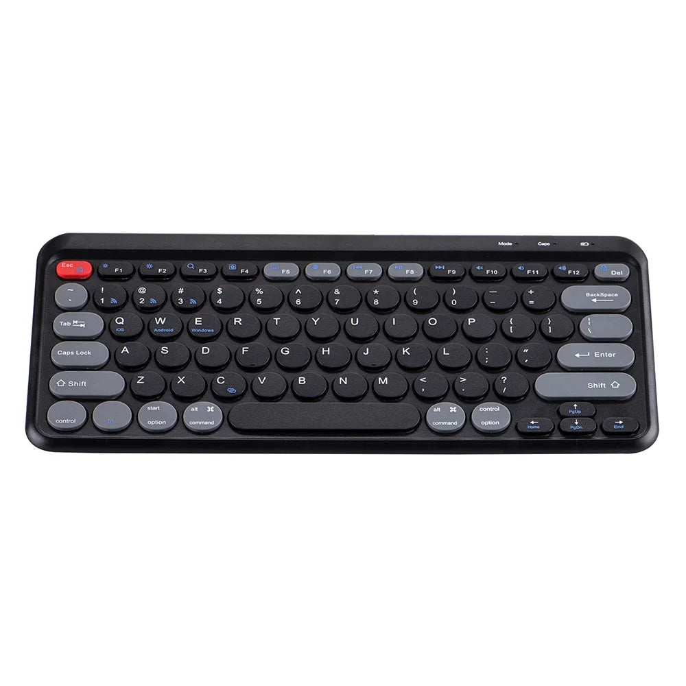A201 Laptop Keyboard Bluetooth-compatible + Wireless 2.4G Computer Keyboard for Windows / 8-Pin / Android - Black - 1
