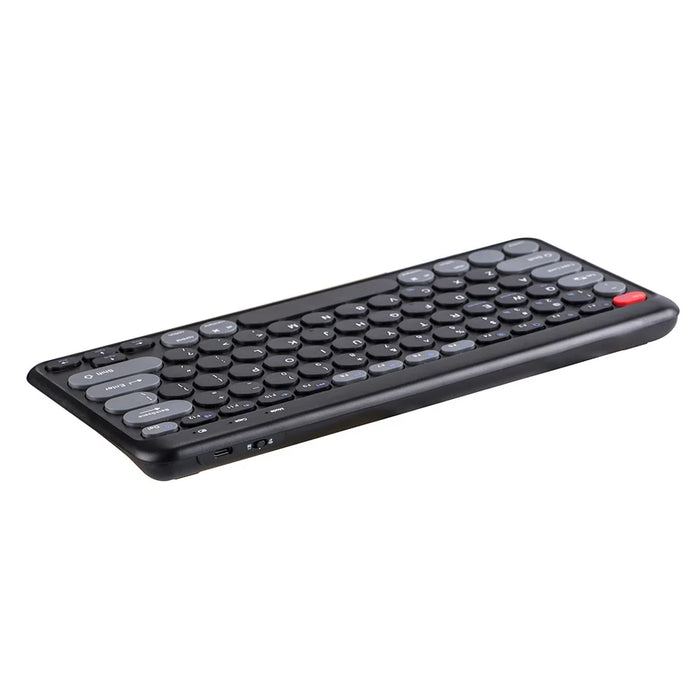 A201 Laptop Keyboard Bluetooth-compatible + Wireless 2.4G Computer Keyboard for Windows / 8-Pin / Android - Black - 2