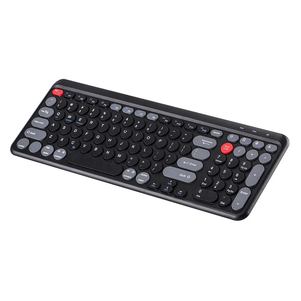 A202 Bluetooth-compatible Laptop Keyboard Portable Wireless 2.4G Keyboard Number Keypad for Windows / 8-Pin / Android - Black - 1