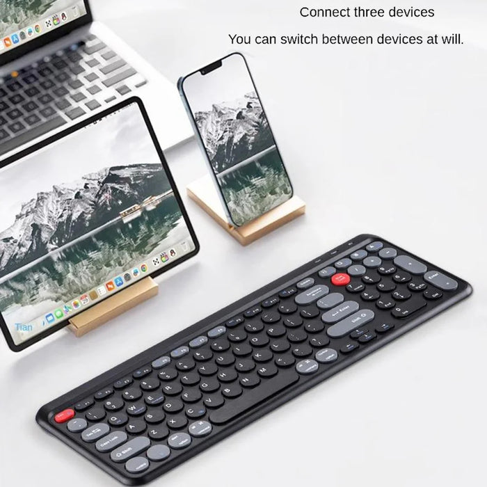 A202 Bluetooth-compatible Laptop Keyboard Portable Wireless 2.4G Keyboard Number Keypad for Windows / 8-Pin / Android - Black - 4