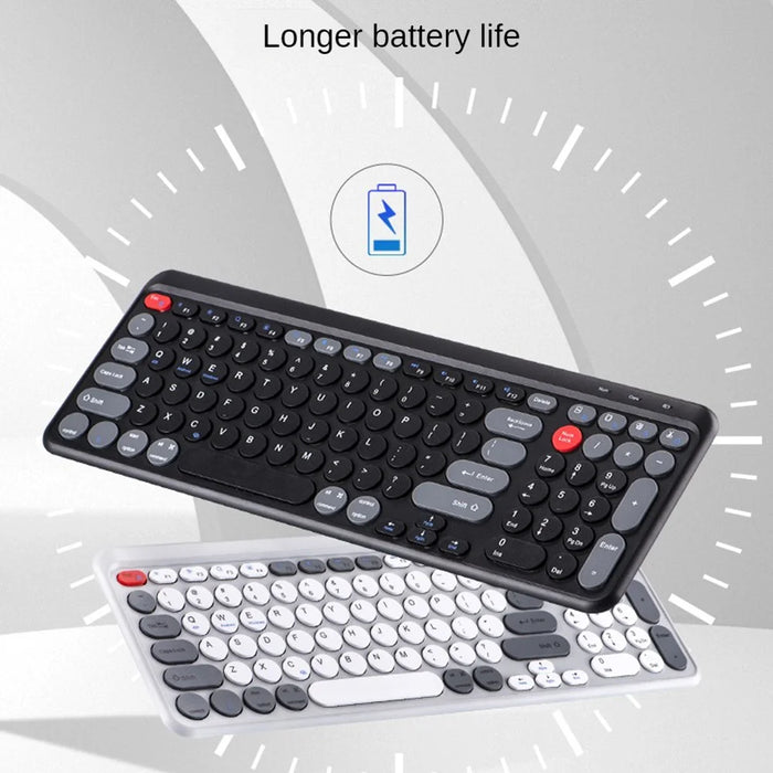 A202 Bluetooth-compatible Laptop Keyboard Portable Wireless 2.4G Keyboard Number Keypad for Windows / 8-Pin / Android - Black - 7