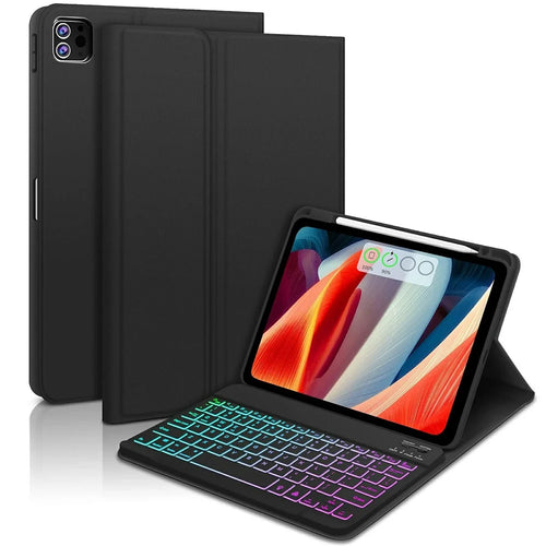 UP-1109 For iPad Air 11 (2026) / (2025) / (2024) / Air (2020) (2022) / Pro 11 (2020) / (2021) / (2022) Backlit Bluetooth-Compatible Keyboard Tablet Case - 1