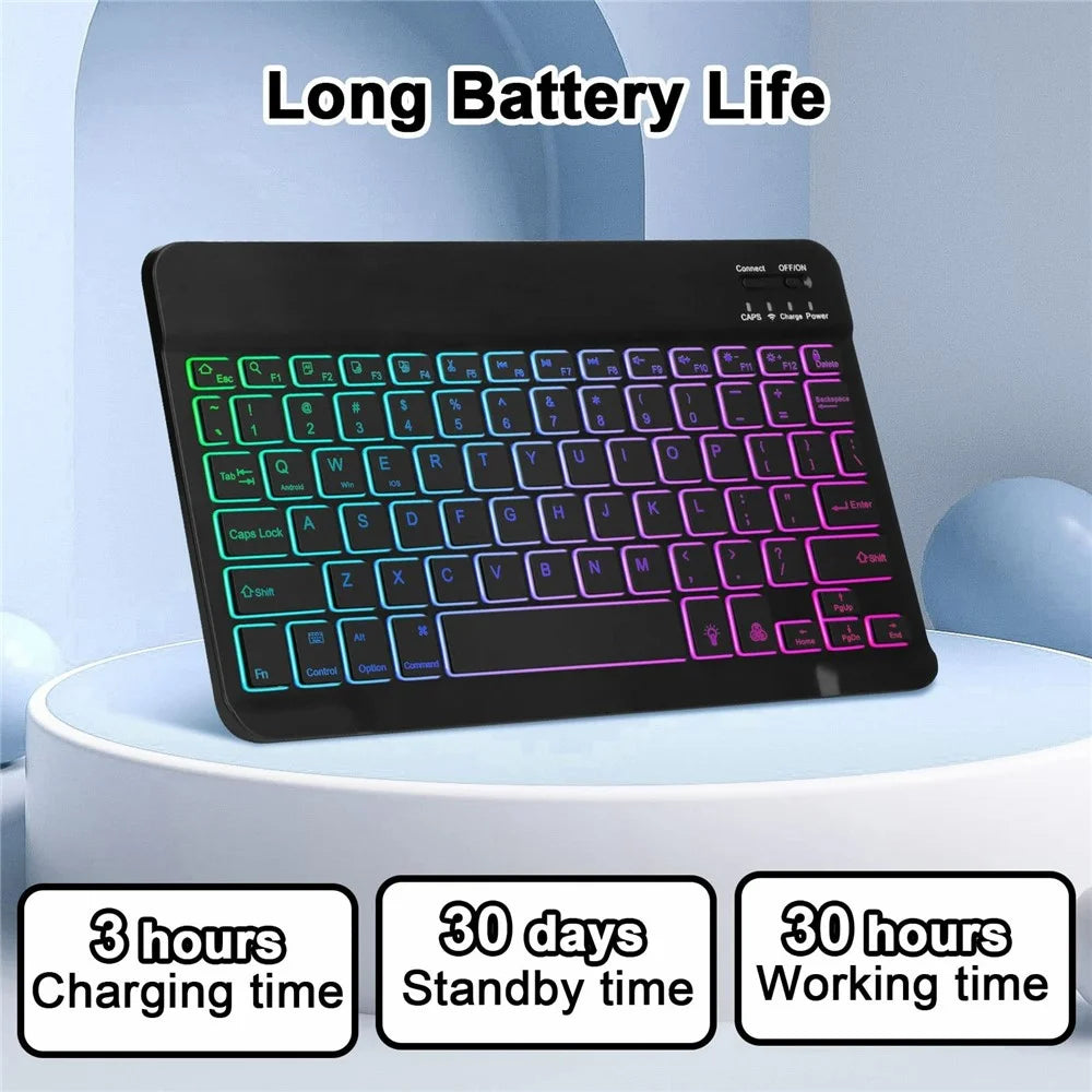 UP-1109 For iPad Air 11 (2026) / (2025) / (2024) / Air (2020) (2022) / Pro 11 (2020) / (2021) / (2022) Backlit Bluetooth-Compatible Keyboard Tablet Case - 5