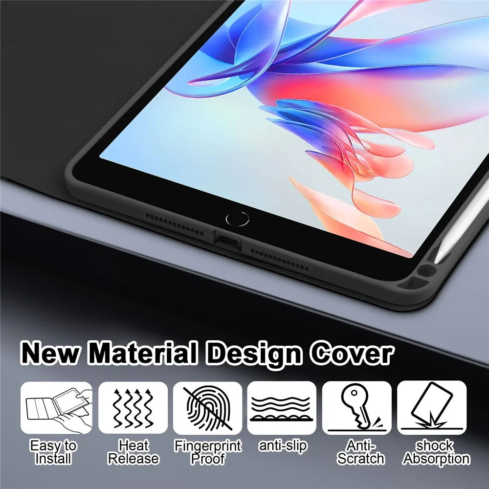 UP-1029 For iPad 10.2 (2021) /  (2019) / (2020) / Air 10.5 inch (2019) / Pro 10.5-inch (2017) Backlit Bluetooth-compatible Keyboard+PU Tablet Case - 4