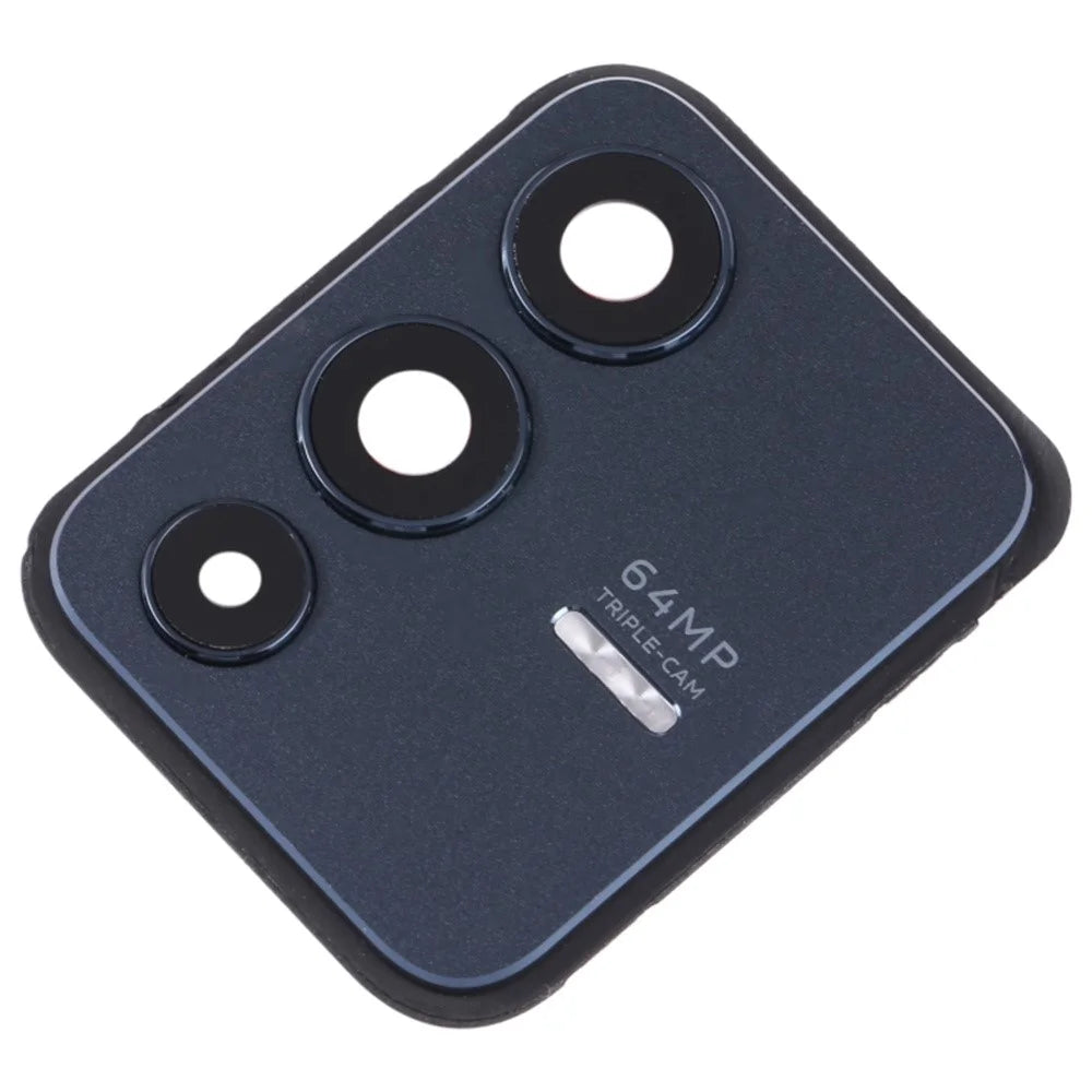 For vivo V23 5G OEM Back Camera Lens Holder Cover with Glass Replacement Part (without Logo) - Black - 1