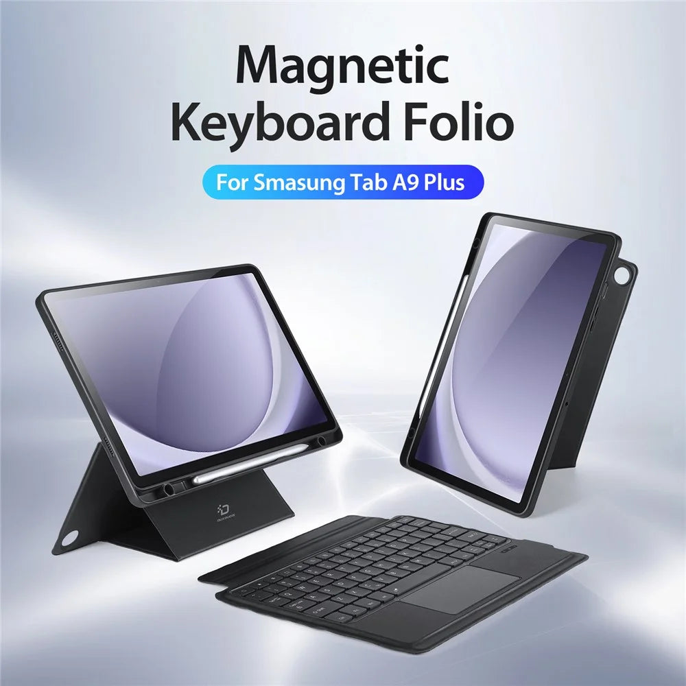 DUX DUCIS For Samsung Galaxy Tab A9+ PU Leather Case + Magnetic Detachable Keyboard with Pencil Holder - 3