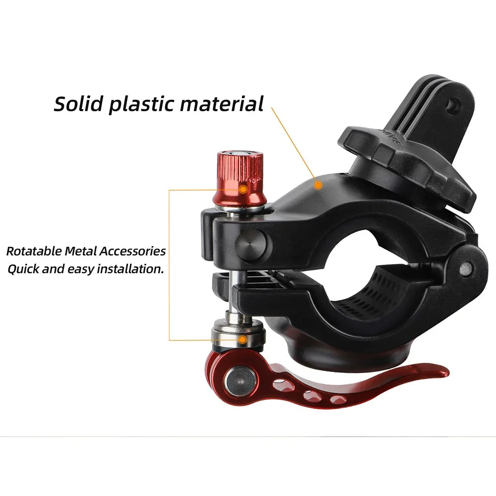 SUNNYLIFE ZJ758 DJI Action 4 / GoPro 12 Bike Mount 360-Degree Rotation Handlebar Camera Holder - 5