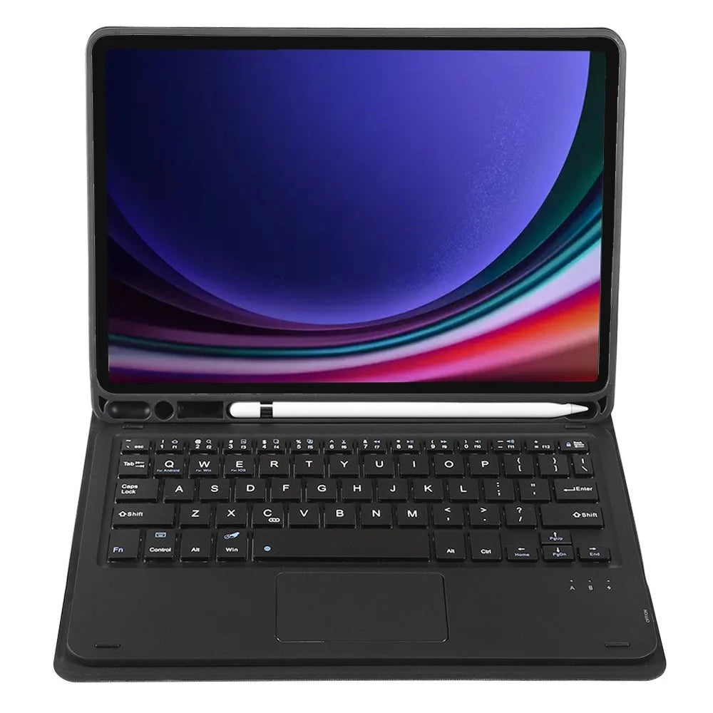 A710B-A For Samsung Galaxy Tab S10 Lite / S10 FE / S9 FE X510 X516 / S9 X710 TPU Case with Touchpad Bluetooth-Compatible Keyboard - Black - 4