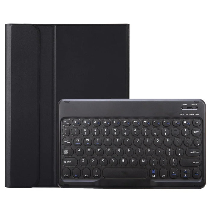 YA710B For Samsung Galaxy Tab S10 Lite / S10 FE / S9 FE X510 X516 / S9 X710 Round Key Cap Bluetooth-Compatible Keyboard TPU Tablet Case - Black - 2