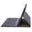 YA710B For Samsung Galaxy Tab S10 Lite / S10 FE / S9 FE X510 X516 / S9 X710 Round Key Cap Bluetooth-Compatible Keyboard TPU Tablet Case - Black - 5